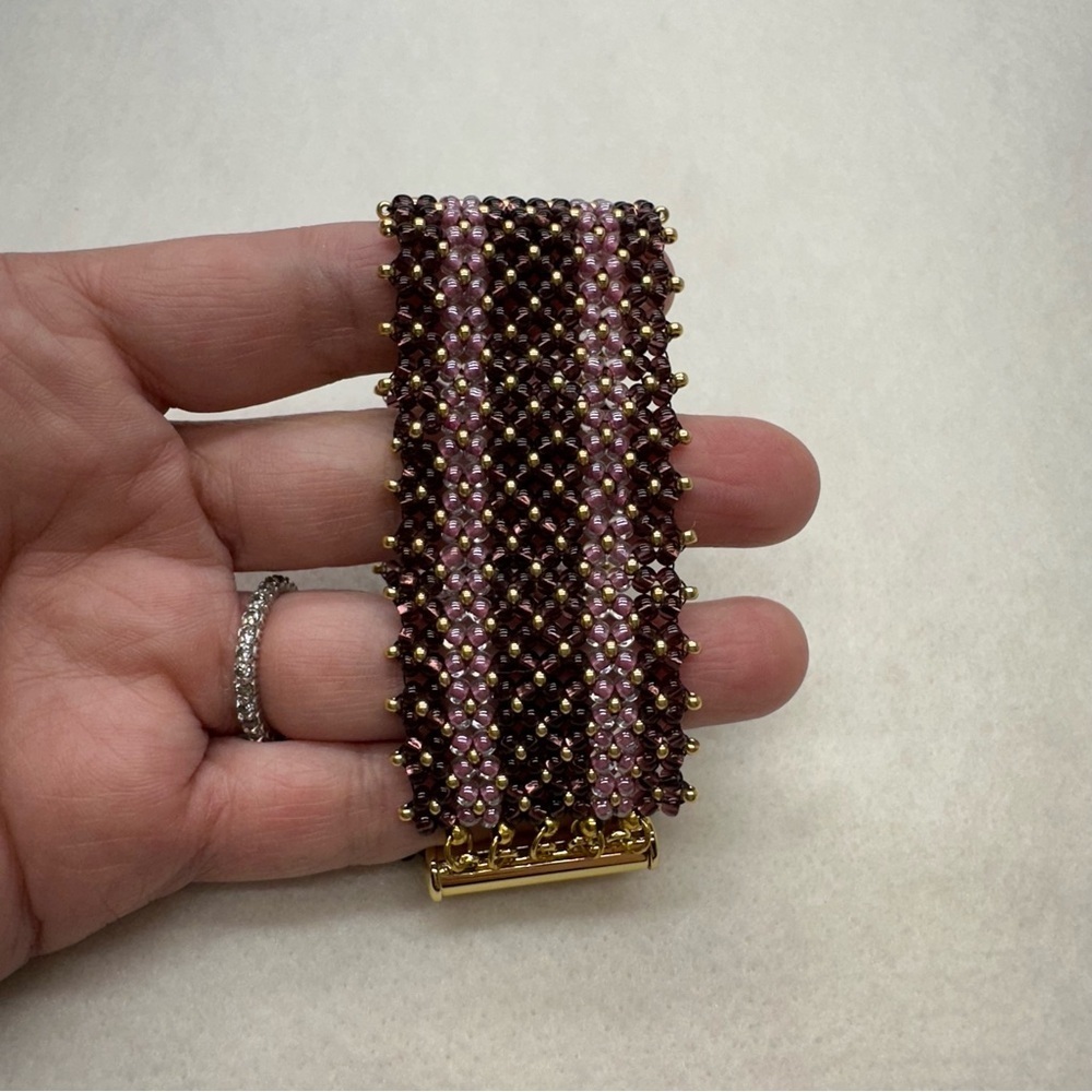 Beaded Cuff Bracelet Hand Woven